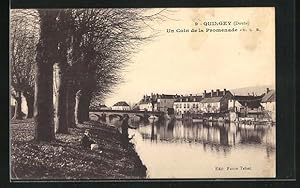 Carte postale Quingey, Un Coin de la Promenade