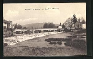 Carte postale Quingey, Le Pont et l` Ecluse