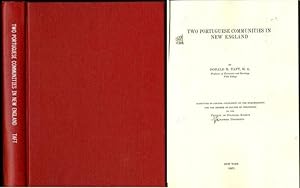 Bild des Verkufers fr Two Portuguese Communities in New England Dissertation Columbia University by Donald R. Taft, M.A. zum Verkauf von Lavendier Books