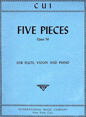 Imagen del vendedor de Five Pieces for Flute, Violin and Piano, Op.56 [PIANO FULL SCORE & TWO PARTS] a la venta por Cameron-Wolfe Booksellers