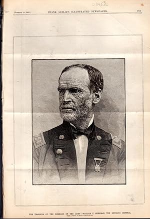 Seller image for ENGRAVING: "The Transfer of the Command of the Army-- William T. Sherman., The Retiring General".engraving from Frank Leslie's Illustrated Newspaper: November 10,1883 for sale by Dorley House Books, Inc.