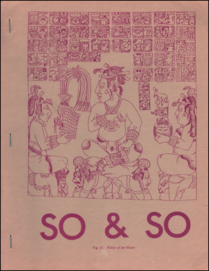 Image du vendeur pour So & So, (Fall 1978) mis en vente par Specific Object / David Platzker