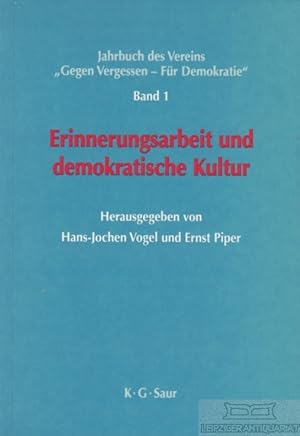Seller image for Erinnerungsarbeit und demokratische Kultur Jahrbuch des Vereins "Gegen Vergessen - Fr Demokratie", Band 1 for sale by Leipziger Antiquariat