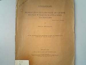 Bild des Verkufers fr Berkeleys Philosophie im Lichte seines wissenschaftlichen Tagebuchs. Abhandlungen der Preussischen Akademie der Wissenschaften ; Jg. 1991, Phil.-hist. Kl. 8 zum Verkauf von Antiquariat Bookfarm