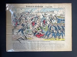 BATAILLE DE REISCHOFFEN-6 AOUT 1870-CHARGE DES 1, 2, 3, 4, 8 ET 9 CUIRASSIERS-IMAGERIE D'EPINAL P...