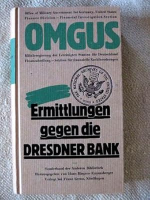 OMGUS. Ermittlungen gegen die Dresdner Bank. Sonderband der Anderen Bibliothek.