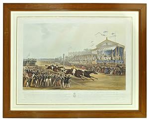 Bild des Verkufers fr Special Prize of 5000 Francs, Chantilly, May, 1841. Dedicated to His Royal Highness the Duke or Orlans, the pair depicting the famous horse race. zum Verkauf von Shapero Rare Books