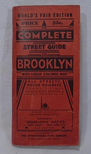 Imagen del vendedor de Complete Street Guide to Brooklyn; World's Fair Edition a la venta por Yesterday's Gallery, ABAA