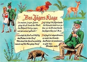 Seller image for Postkarte Carte Postale 72936686 Jagd Des Jaegers Klage Jaeger Hund Reh Wildschwein Sport for sale by Versandhandel Boeger