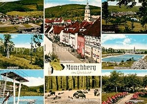 Bild des Verkufers fr Postkarte Carte Postale 42951921 Moenchberg Spessart Aubachtal Schwimmbad Blumengarten Schwarzwild Haupt zum Verkauf von Versandhandel Boeger