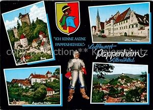 Bild des Verkufers fr Postkarte Carte Postale 42953079 Pappenheim Mittelfranken Burg Augustiner Kloster Panorama Altes Schloss zum Verkauf von Versandhandel Boeger