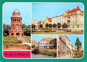 Bild des Verkufers fr Postkarte Carte Postale 72962603 Bergen Ruegen Ernst-Moritz-Arndt-Turm Karl-Marx-Platz Marktstrasse Berg zum Verkauf von Versandhandel Boeger