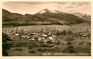 Bild des Verkufers fr Postkarte Carte Postale 42967900 Reit Winkl Gesamtansicht mit Unterberg und wilden Kaiser Reit im Winkl zum Verkauf von Versandhandel Boeger