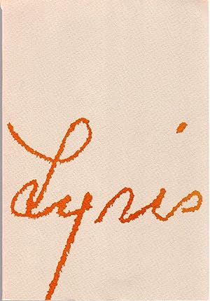 Bild des Verkufers fr Lyris: Poems and Selections zum Verkauf von Firefly Bookstore