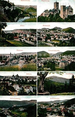 Bild des Verkufers fr Postkarte Carte Postale 42993941 Thueringen Region Rudelsburg Wartburg Jena Eisenach Weimar Friedrichrod zum Verkauf von Versandhandel Boeger