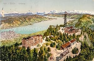 Seller image for Postkarte Carte Postale 12995104 Zuerich ZH Uetliberg Berghotel Restaurant Aussichtsturm Zuerichsee Alpe for sale by Versandhandel Boeger