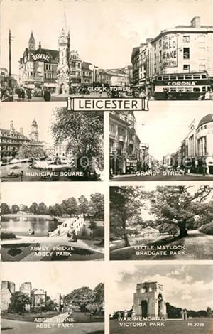 Bild des Verkufers fr Postkarte Carte Postale 43004916 Leicester United Kingdom Clock Tower Municipal Square Granby Street Abb zum Verkauf von Versandhandel Boeger