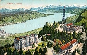 Seller image for Postkarte Carte Postale 12995092 Zuerich ZH Uetliberg Berghotel Restaurant Aussichtsturm Zuerichsee Alpe for sale by Versandhandel Boeger