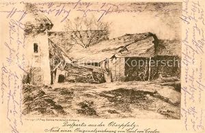 Postkarte Carte Postale 43010705 Oberpfalz Kuenstlerkarte Dorfpartie Carl von Coulon Anger