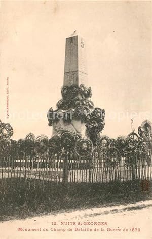 Postkarte Carte Postale 13020983 Nuits-Saint-Georges Monument du Champ de Bataille de la Guerre d...