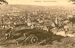 Postkarte Carte Postale 43025351 Wuerzburg Blick von der Festung Wuerzburg