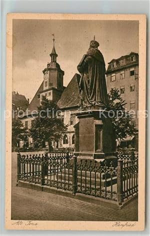 Postkarte Carte Postale 43032870 Alt Jena Thueringen Hanfried Denkmal Statue Jena