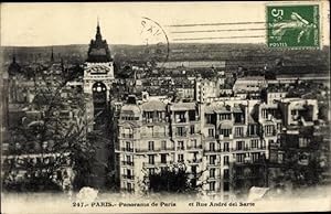 Ansichtskarte / Postkarte Paris XVIII. Montmartre, Panorama, Rue André del Sarte