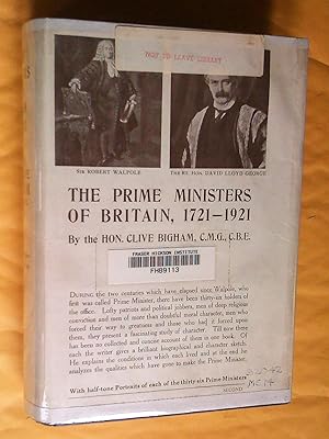 Imagen del vendedor de The Prime Ministers of Britain, 1721-1921 a la venta por Livresse