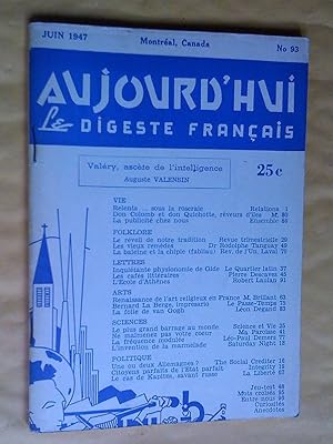 Aujourd'hui, le digeste français, no 93, juin 1947