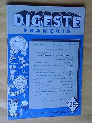 Le digeste français: le plus canadien et le plus français, no 119, août 1949