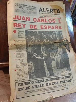 Imagen del vendedor de Alerta diario de la maana. Juan Carlos I, Rey de Espaa 23 de Noviembre 1975 a la venta por Libros Antuano
