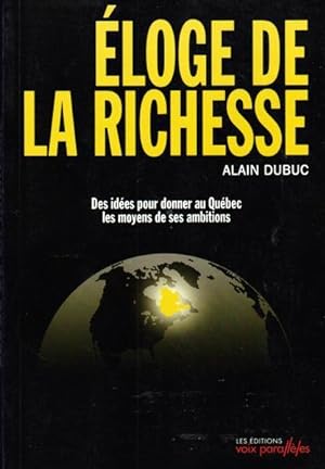 Seller image for Eloge de la Richesse for sale by Livres Norrois
