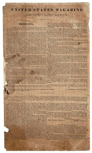 Seller image for Prospectus. On the 1st of July, 1837, will be published at Washington, District of Columbia, and delivered simultaneously in the principal cities of the United States, a new monthly magazine . devoted to the principles of the Democratic Party for sale by Rulon-Miller Books (ABAA / ILAB)