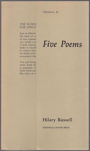 Seller image for Five Poems for sale by Between the Covers-Rare Books, Inc. ABAA