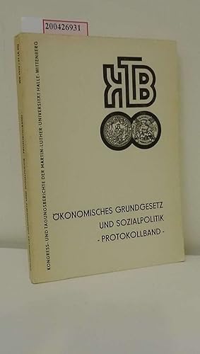 Bild des Verkufers fr konomisches Grundgesetz und Sozialpolitik - Protokollband - zum Verkauf von ralfs-buecherkiste