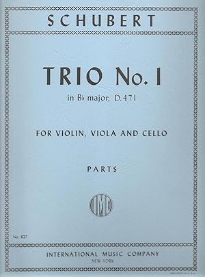 Trio No. 1 n Bb Major D. 471 for Violin, Viola and Cello Parts