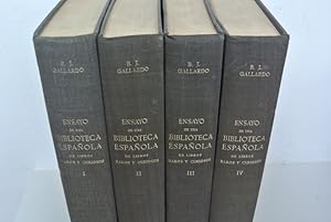 Ensayo de una biblioteca espanola de libros raros y curiosos. (4 Bde / 4 vol. set)