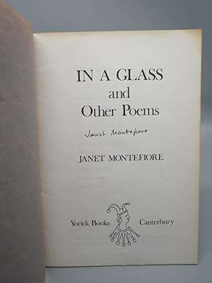 Image du vendeur pour In a Glass and Other Poems. mis en vente par ROBIN SUMMERS BOOKS LTD