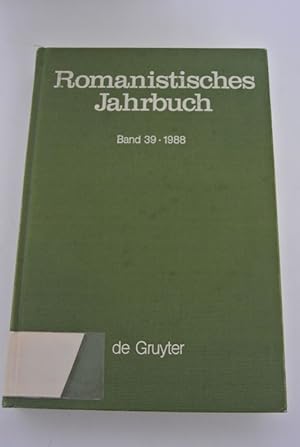 Bild des Verkufers fr Romanistisches Jahrbuch. Band 39 / 1988. zum Verkauf von Antiquariat Bookfarm
