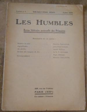 Les Humbles Revue littéraire mensuelle des Primaires n°7 1934