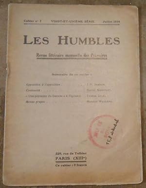 Les Humbles Revue littéraire mensuelle des Primaires n°7 1936