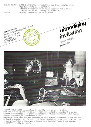 Immagine del venditore per Barbara Howard : Wanting A Picture - Uitnodiging / Invitation De Appel, dec. 1980 - jan. 1981 venduto da The land of Nod - art & books