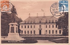 Bernstorff Slot Denmark Statue Denkmal Old Postcard