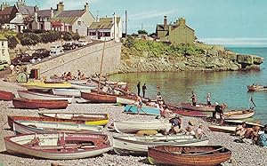 Moelfre Anglesey 1970s Welsh Boats Harbour Postcard