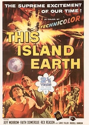 Esta Isla La Tierra This Island Earth Jeff Morrow Spanish Film Poster Postcard