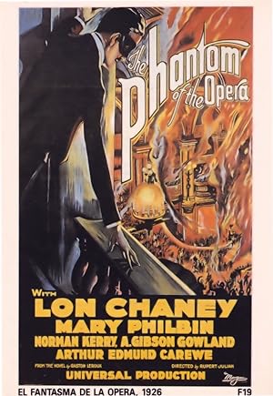 Imagen del vendedor de Lon Chaney El Fantasma De La Opera Phantom Of The Opera Spanish Postcard a la venta por Postcard Finder