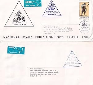 Tarapax 86 New Plymouth Zealand Stamp Exhibition TSB 6x First Day Cover s