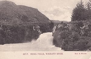 Bild des Verkufers fr Huka Falls Waikato River Old Muir & Moodie New Zealand Postcard zum Verkauf von Postcard Finder