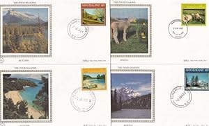 Seller image for Four Seasons Spring Summer Autumn Winter Benham New Zealand FDC for sale by Postcard Finder
