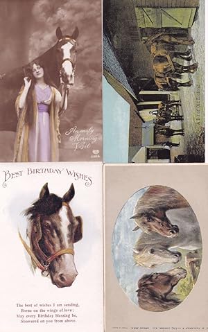 A Bit Of Old England Birthday Actress 4x Antique Horse Postcard s